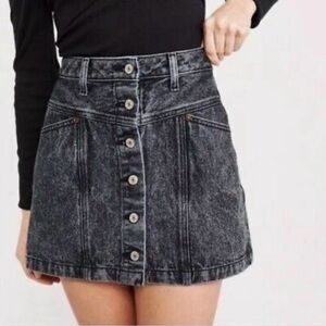Abercrombie & Fitch Black Denim Mini Skirt